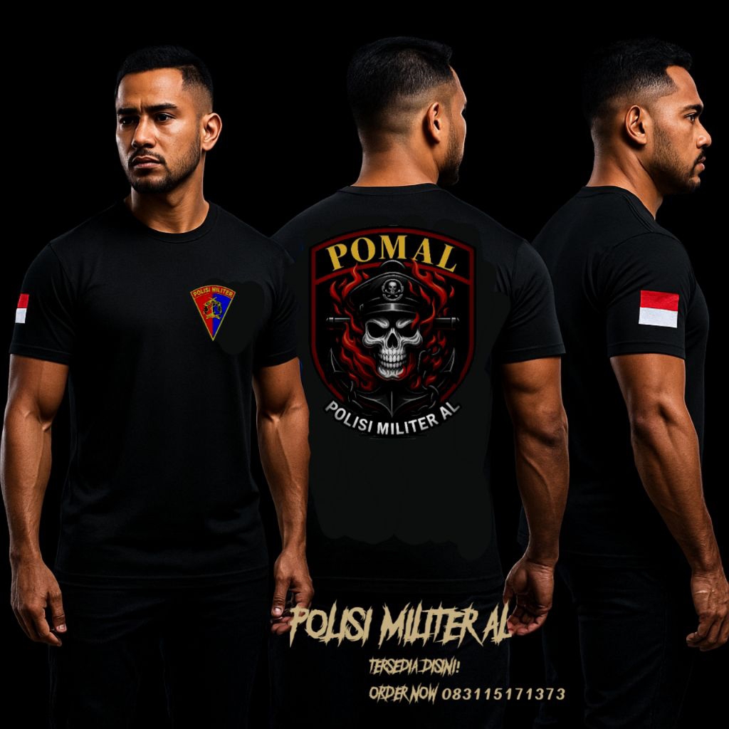 Kaos pomal baju polisi militer angkatan laut