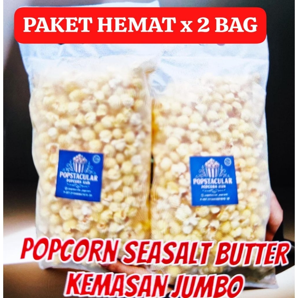 

POPCORN SEASALT BUTTER/ASIN X 2 BAG JUMBO 500 GRM