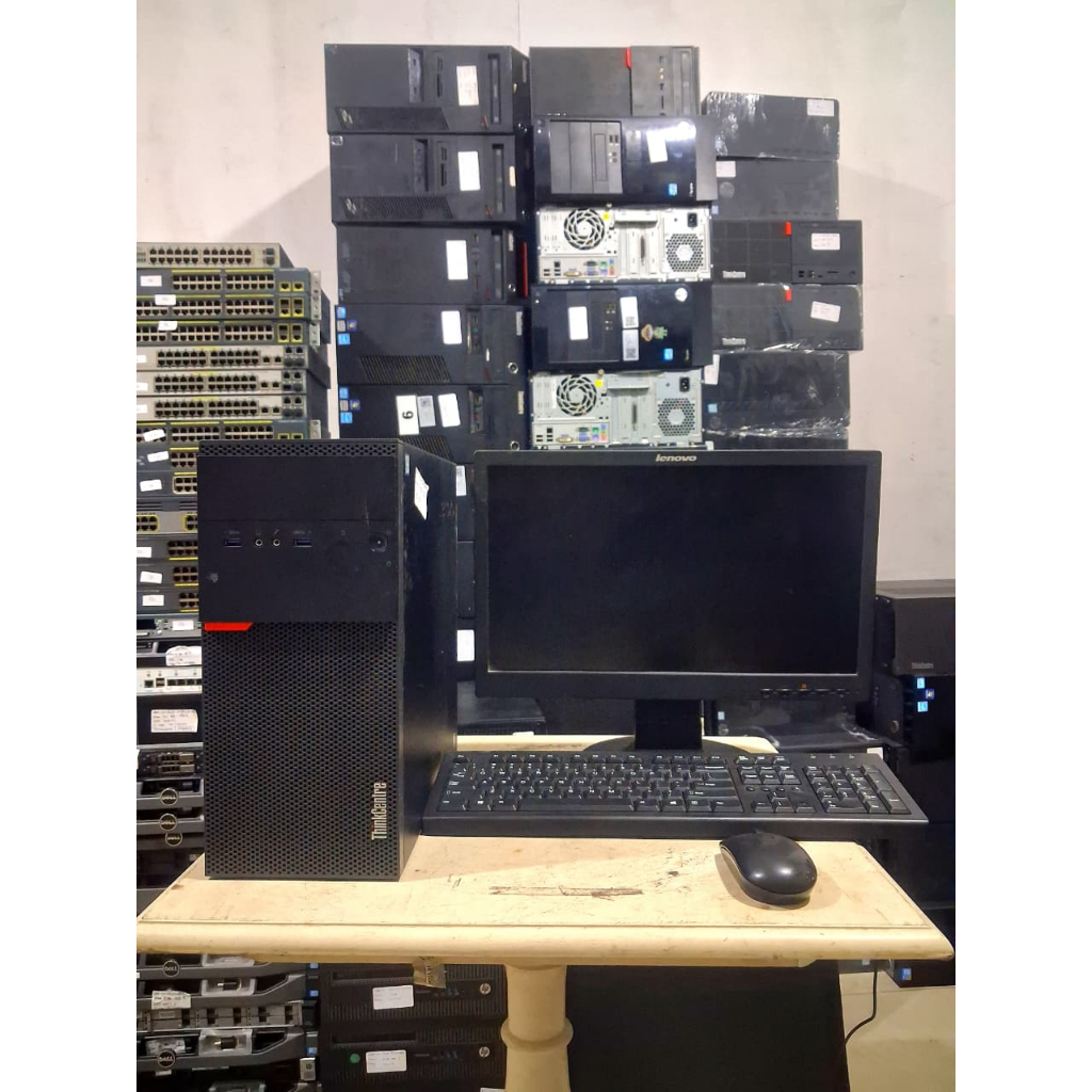Paketan PC Lenovo ThinkCentre M700 MT gen 6 Ram 4GB HDD 500GB Monitor 19" wide Bergaransi
