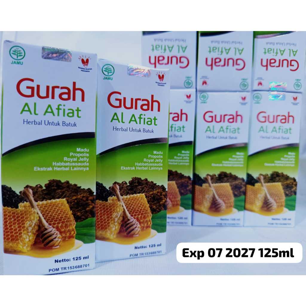 

madu gurah al afiat 125ml sirup obat flu batuk pilek ampuh aman termurah