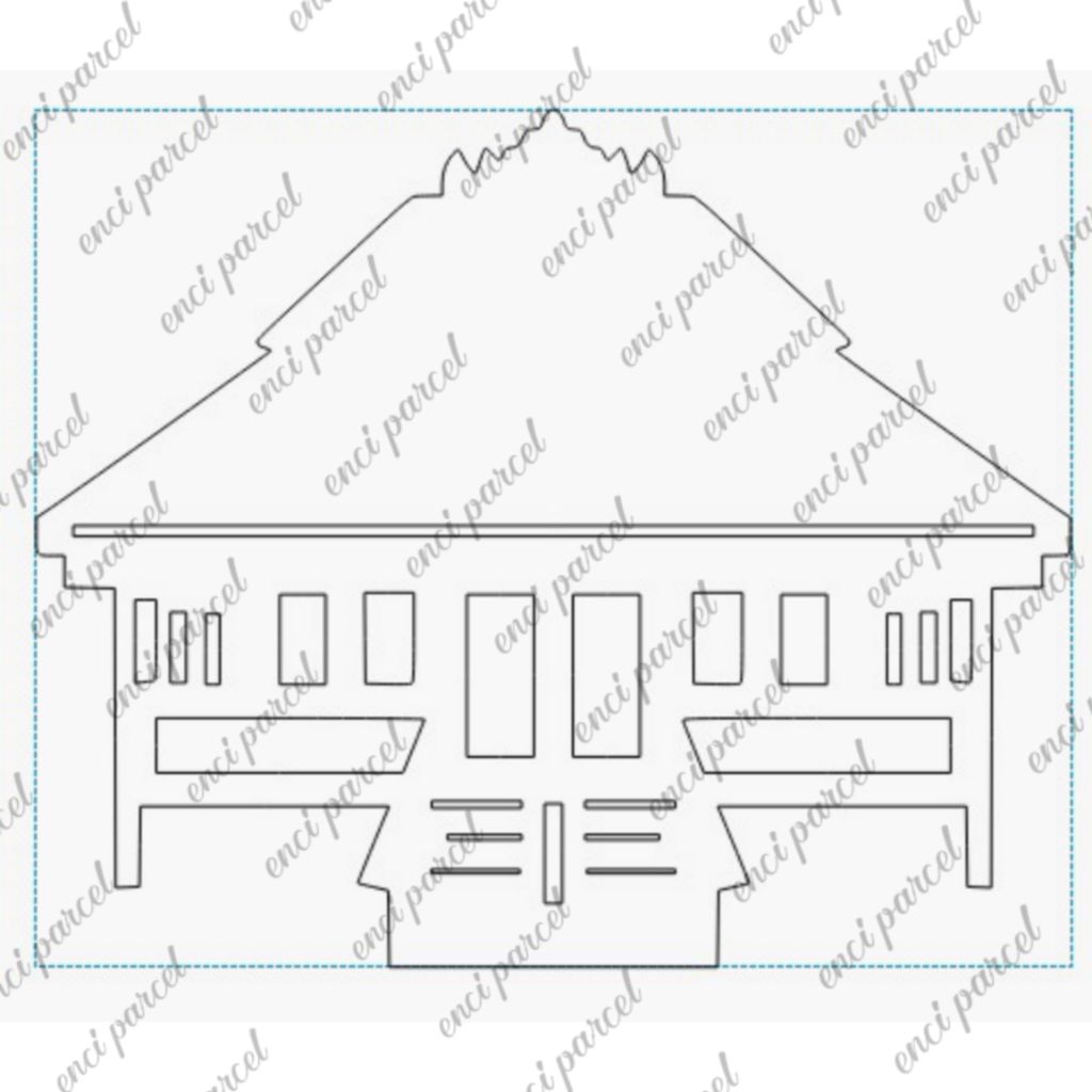 miniatur rumah adat lampung model A replika bangunan tradisional logo nuwo sesat sumatera selatan de