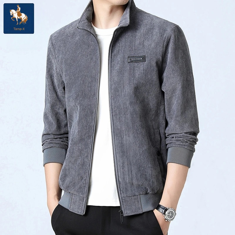 Tamp-X Jumbo Jaket Pria Corduroy Boxy Casual Zipper Korean Style Premium