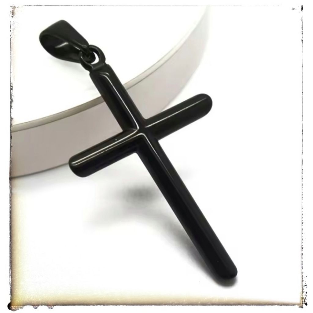 Liontin Salib Polos Titanium Besar Anti karat selamanya