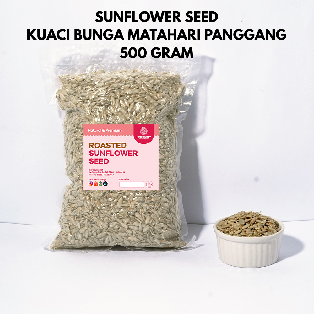 

Sunflower Seed roasted 500 gr kuaci Biji bunga Matahari panggang kupas Natural Premium Alami Superfood Snack Crunchy