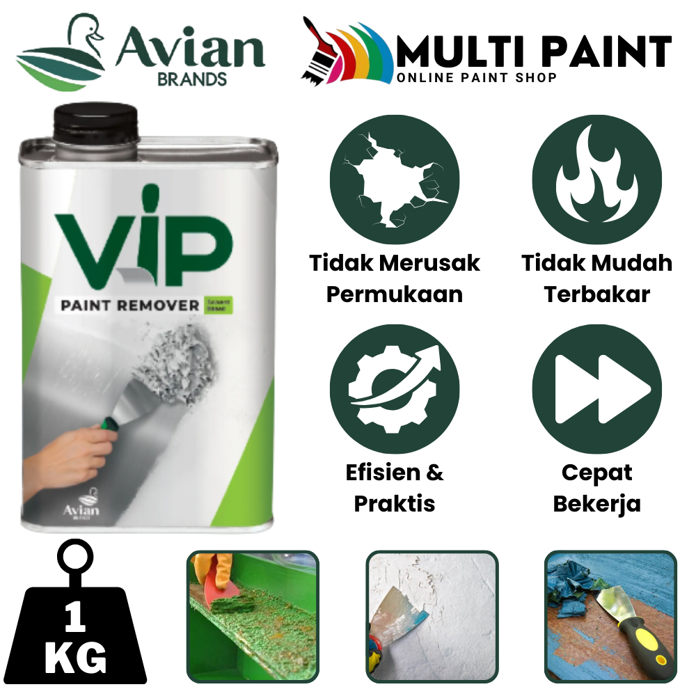 AVIAN VIP PERONTOK CAT PENGHAPUS CAT PENGUPAS CAT PAINT REMOVER VIP SODA API PERONTOK CAT BESI