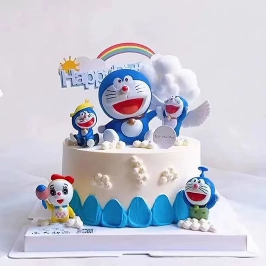 {IP} TOPPER CAKE DORAEMON / PAJANGAN KUE ULANG TAHUN DORAEMON / HIASAN KUE ULANG TAHUN DORAEMON UNTU