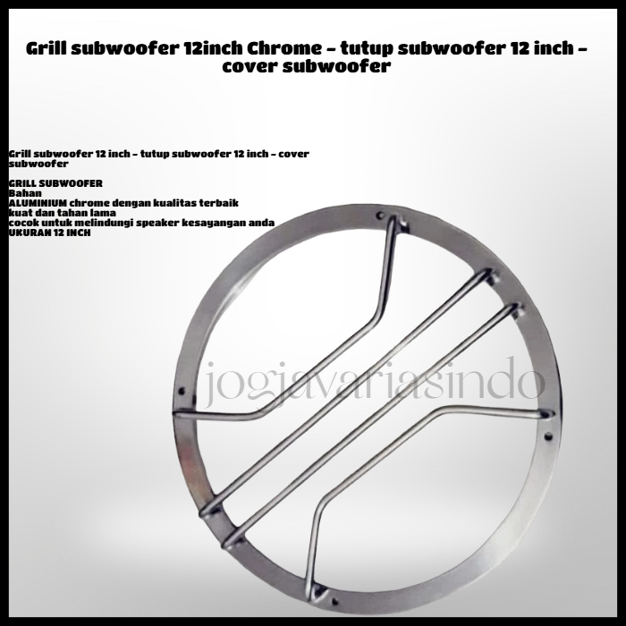 Grill subwoofer 12inch Chrome - tutup subwoofer 12 inch - cover subwoofer