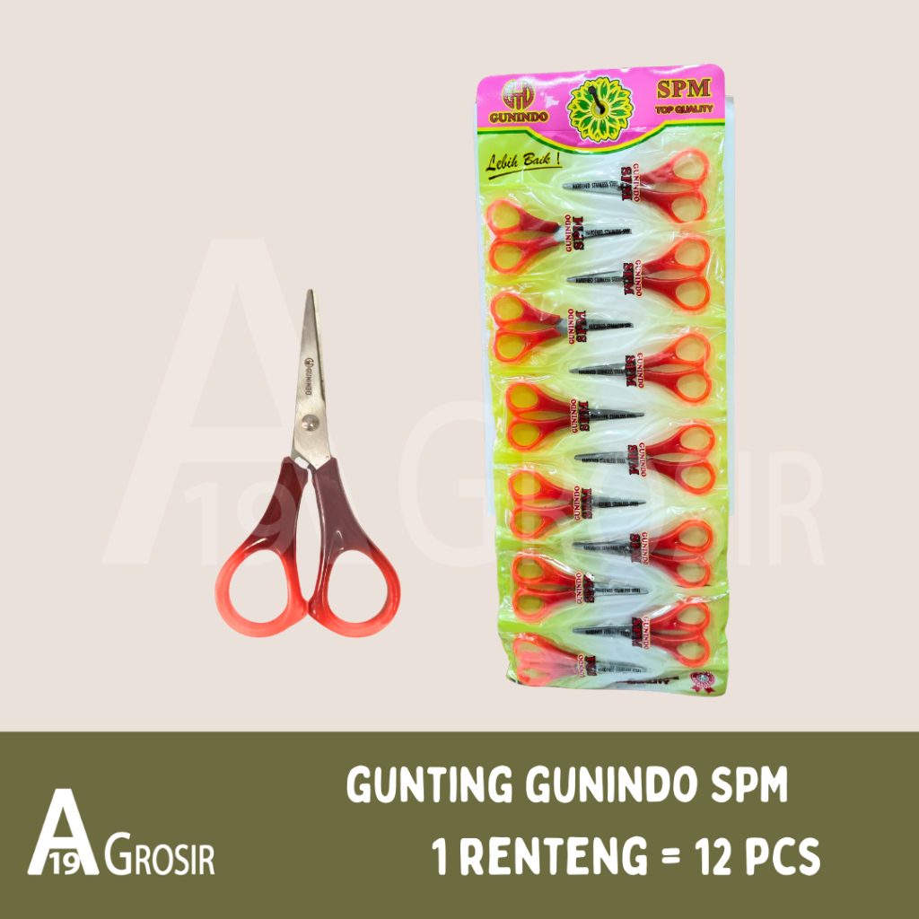 

(1RENTENG=12PCS) Gunting Kertas Gunindo SPM