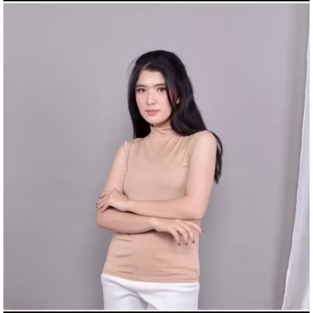 medan store - manset kaos tanpa lengan / inner wanita tanpa lengan / manset kutung bahan jersey prem