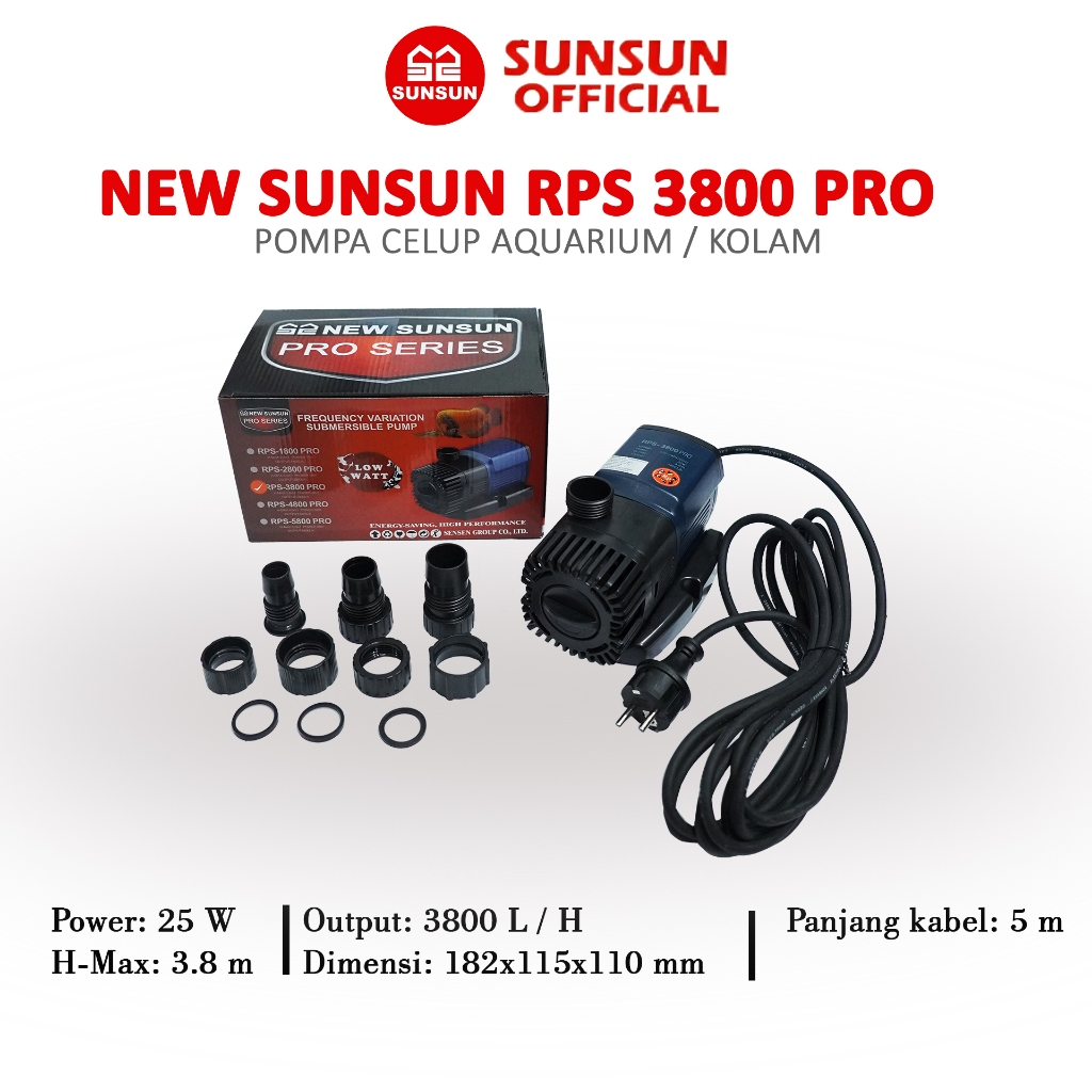 NEW SUNSUN RPS 3800/4800/5800 PRO Pompa Air