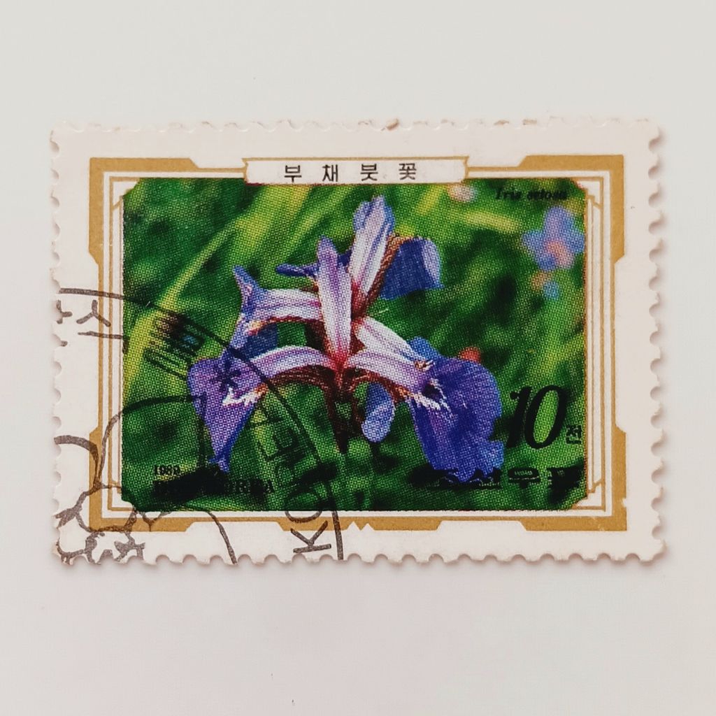 

(AA) Perangko Korea Utara 1989 Alpine Flowers - Iris setosa 10 chon CTO