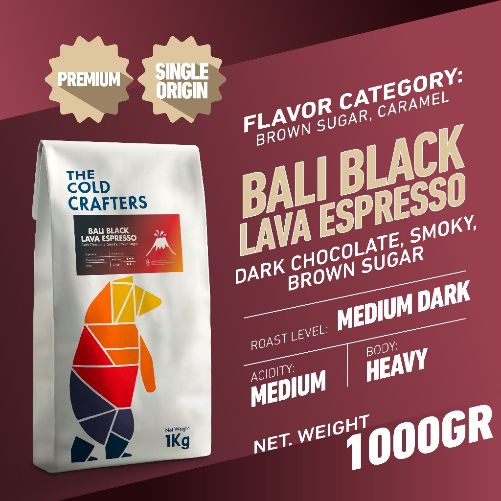 

Bali Black Lava Espresso Grade 1 Biji Kopi Roasted Beans 1KG