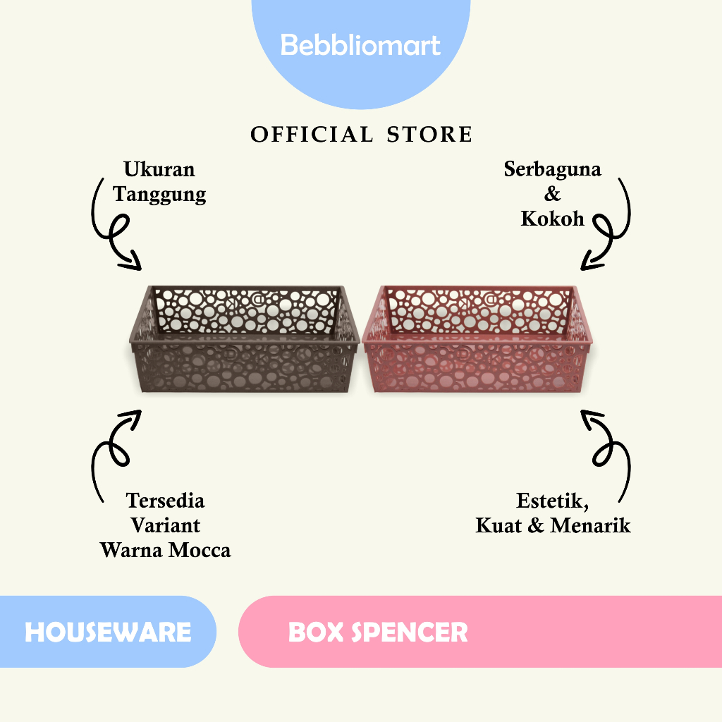 Box Spencer Tanggung Mocca New Wanky - Box Serbaguna Elegan, Serbaguna, Estetik, dan Praktis
