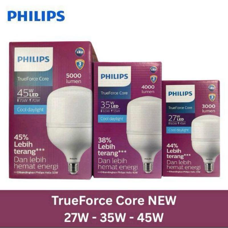 LAMPU LED PHILIPS 27 WATT 35 WATT 45 WATT 27W 35W 45W 27 W 35 W 45 W JUMBO CAPSULE TFORCE CORE
