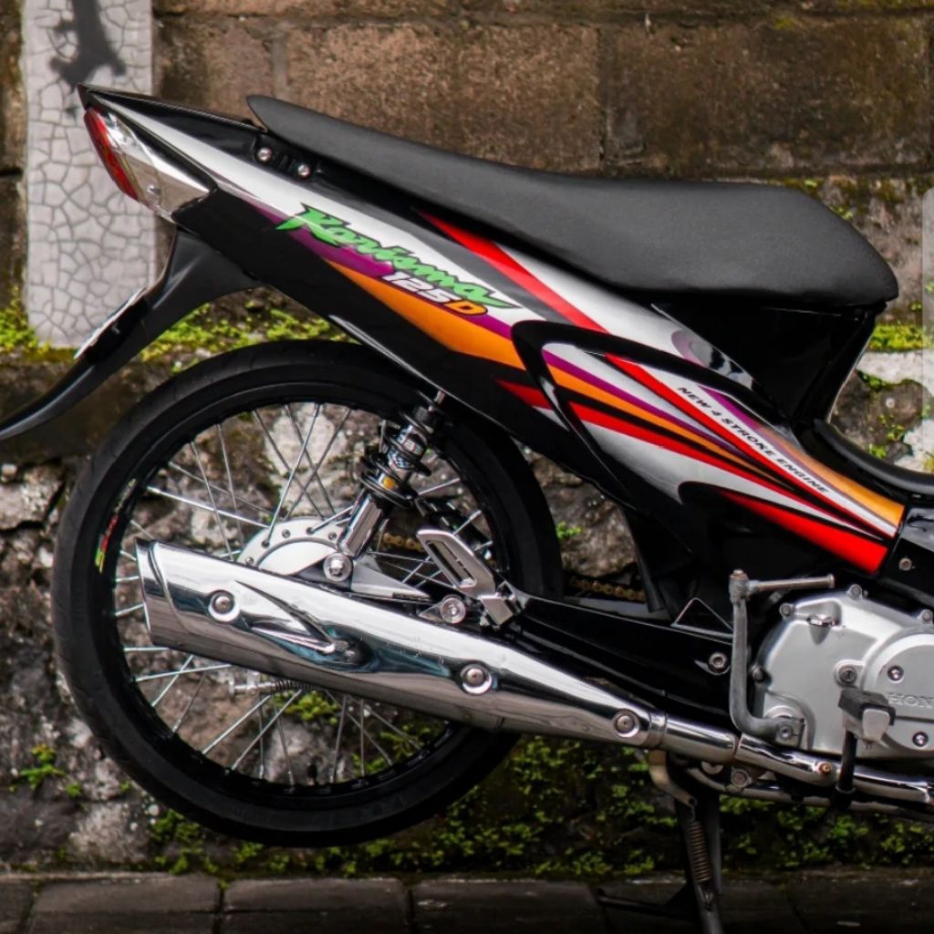 Striping Honda Karima 125D Hitam Sticker Karisma 125 D Hitam Sticker Lis Striping Standard Original 