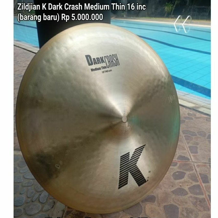 Cymbal Zildjian K Dark Crash Medium Thin 16 inc Made in USA Original 100%