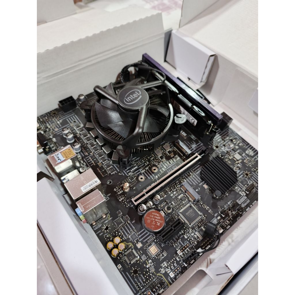 motherboard MSI H510 Bomber + intel Core i3 10100F +cooler + Ram 16GB