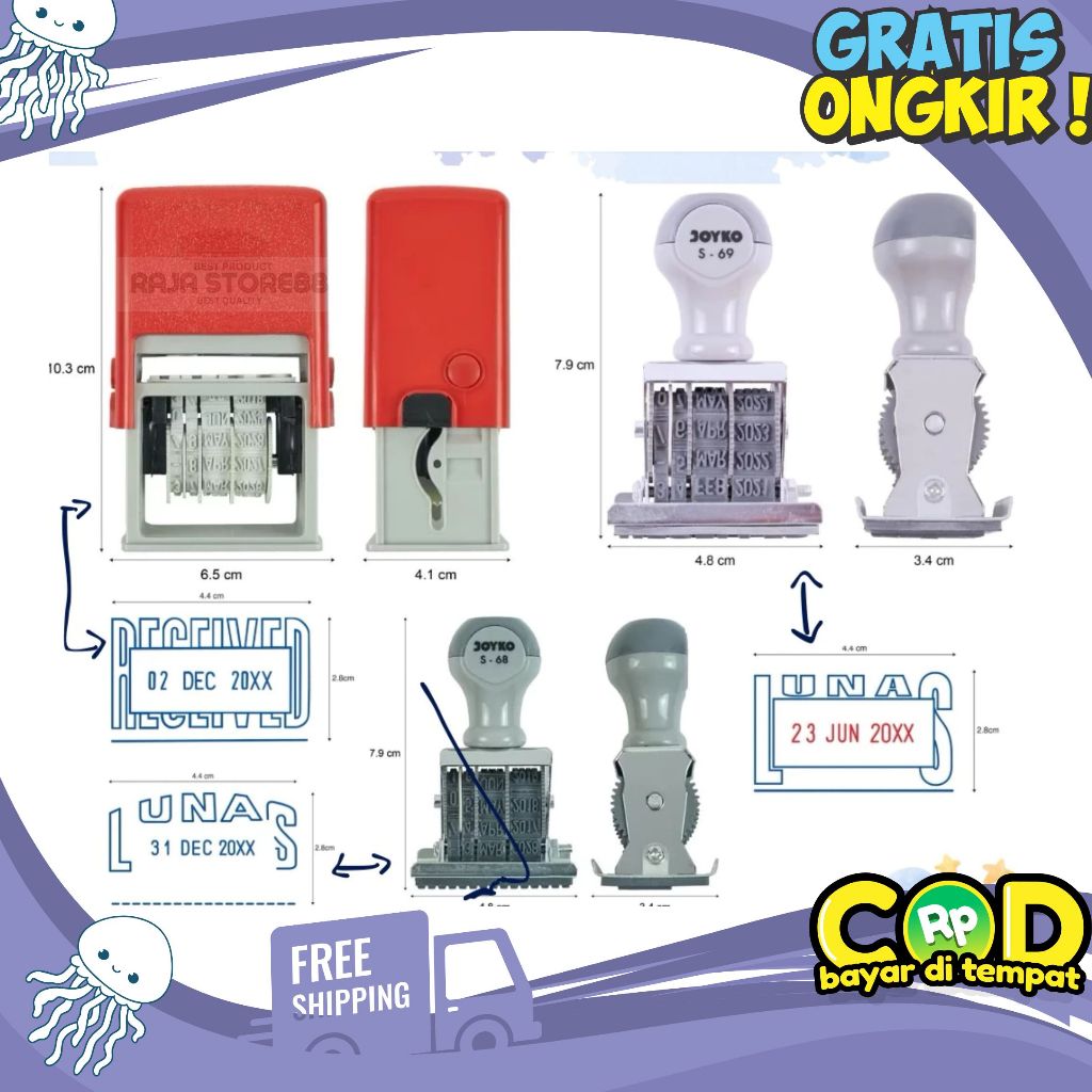 

Stempel Tanggal Lunas Joyko S-68 S-69 Original