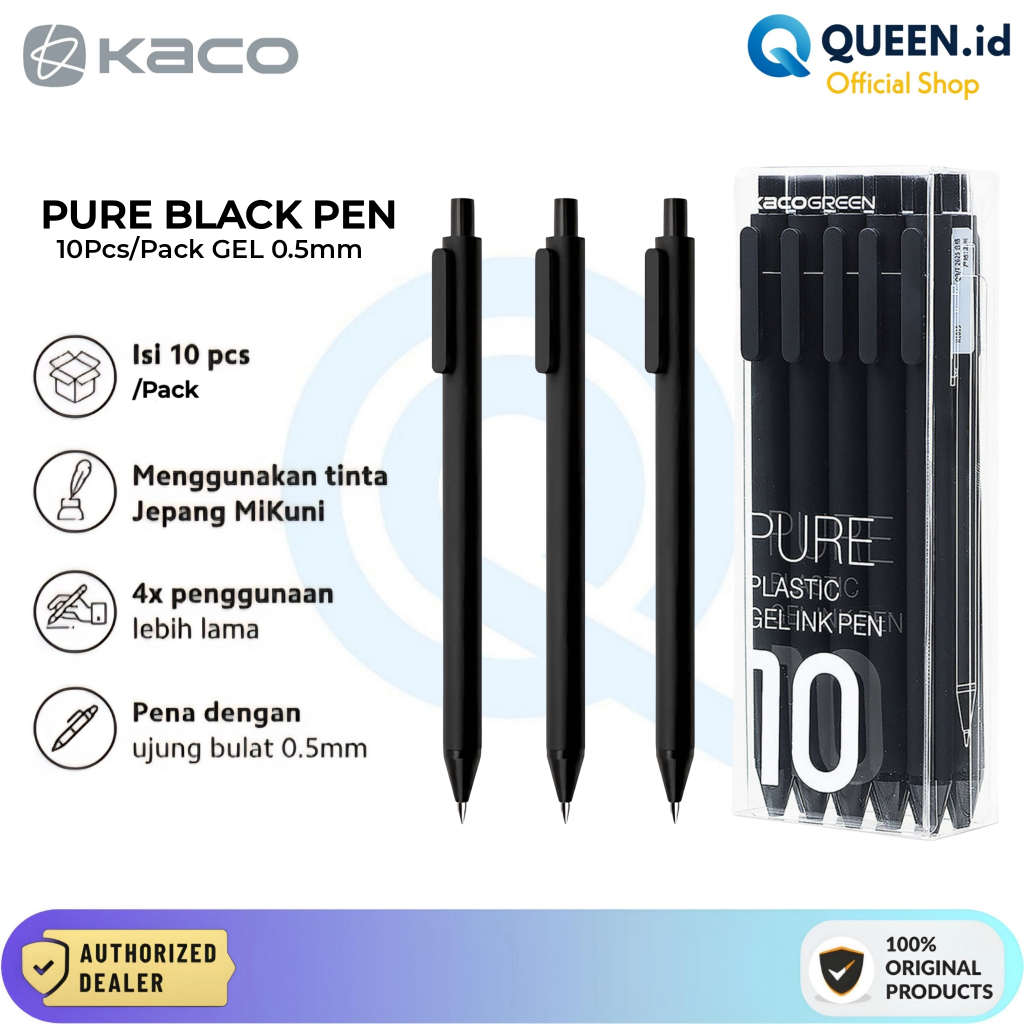

Xiaomi Mi Pen Kaco 10pcs Set ink Gel Pen / PURE Pulpen Mijia Kaco Pen set isi 10pcs