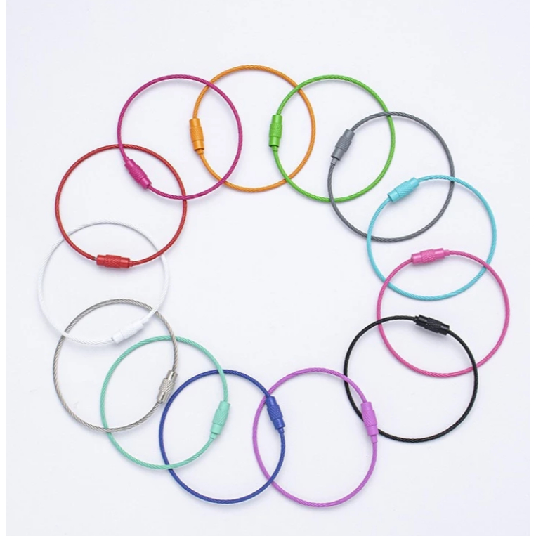 O Ring Besar Tali Kawat Gantungan kunci bahan metal / Tali kawat gantungan / gantungan kawat