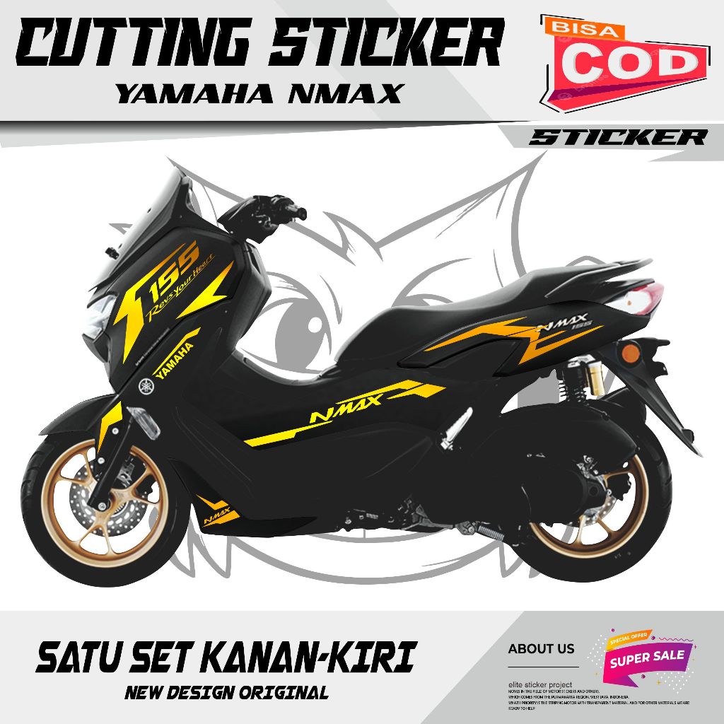 Cutting Sticker Yamaha NMAX New 155 Motif Terbaru Keren Sticker Motor Nmax New