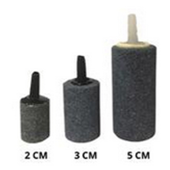 Batu Aerator Air Stone Airstone Silinder TABUNG Panjang L 7cm 5cm 3cm 2cm Abu Abu Aquarium Kolam Ika