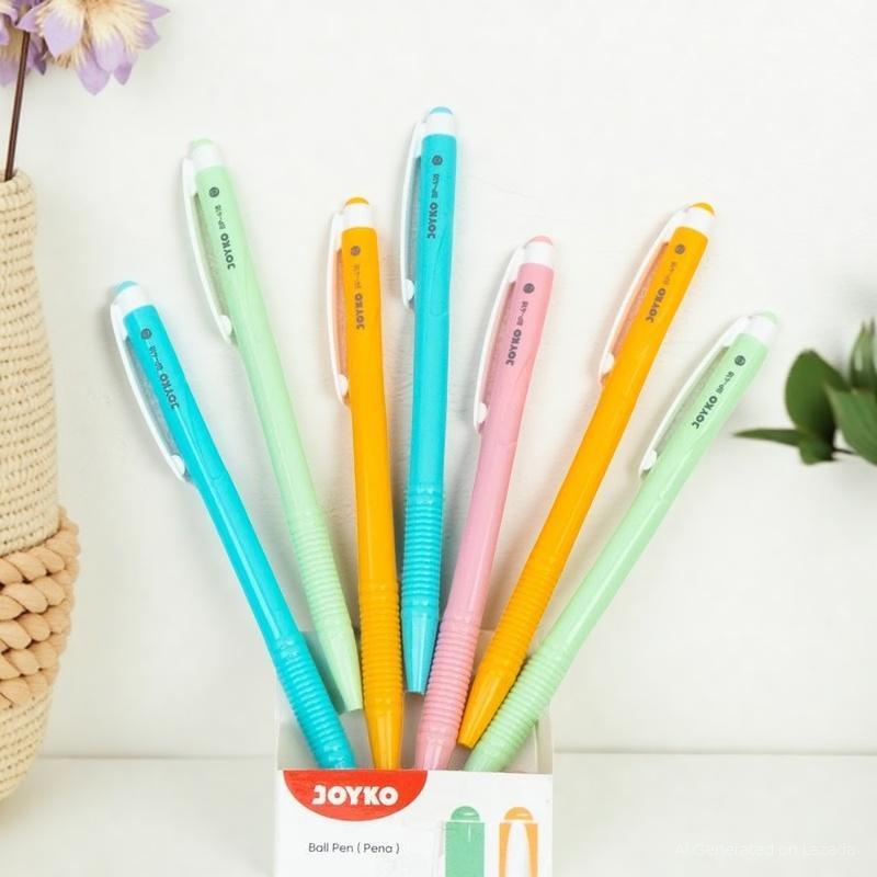 

JOYKO Ball Pen Pulpen Pena BP-418 0.7 mm Pastel Color - 1 Box 12 Pcs