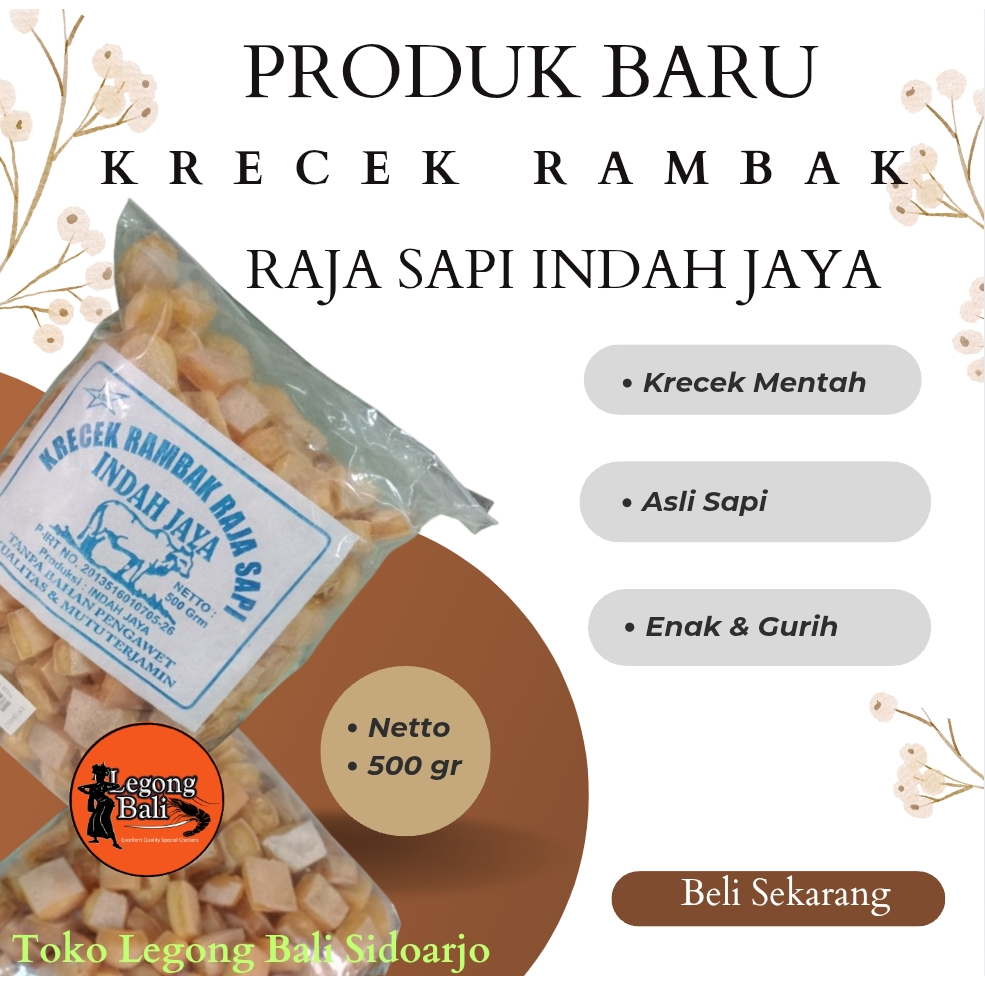 

Krecek Rambak Kerupuk Krupuk Krecek Rambak Mentah Asli Sapi Raja Sapi Indah Jaya kulit sapi mentah 500 gr