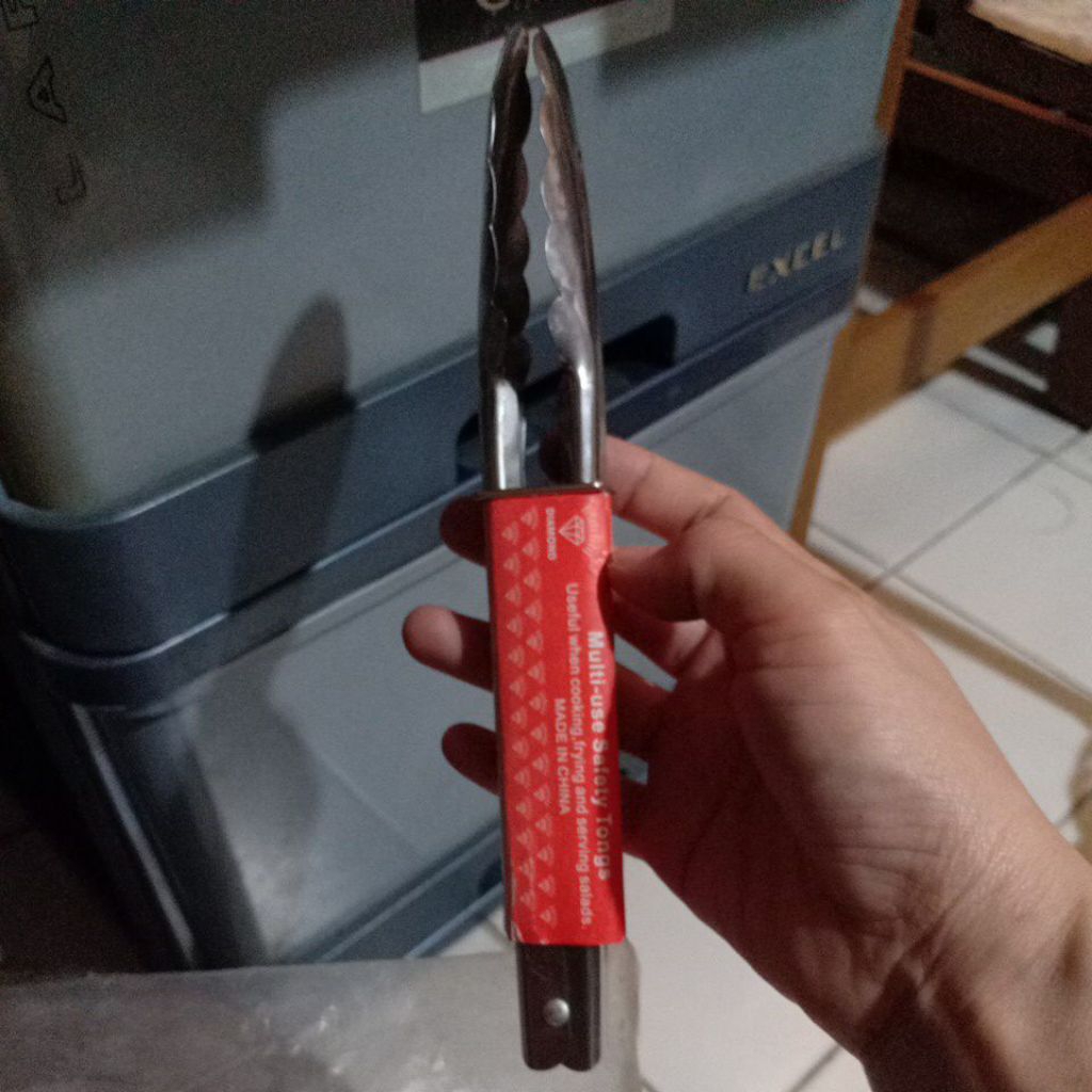 STAINLESS jepitan stainless salad jepitan buat gorengan jepitan buat masak jepitan makanan penjepit 