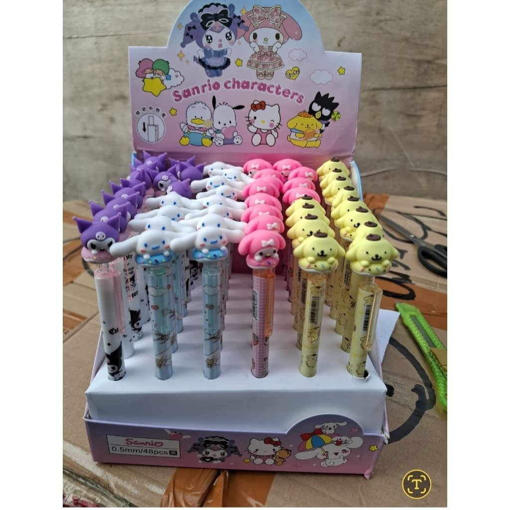 

Pulpen Cetek Kepala Karakter Obral 1pak @48pc / 10warna 36pc