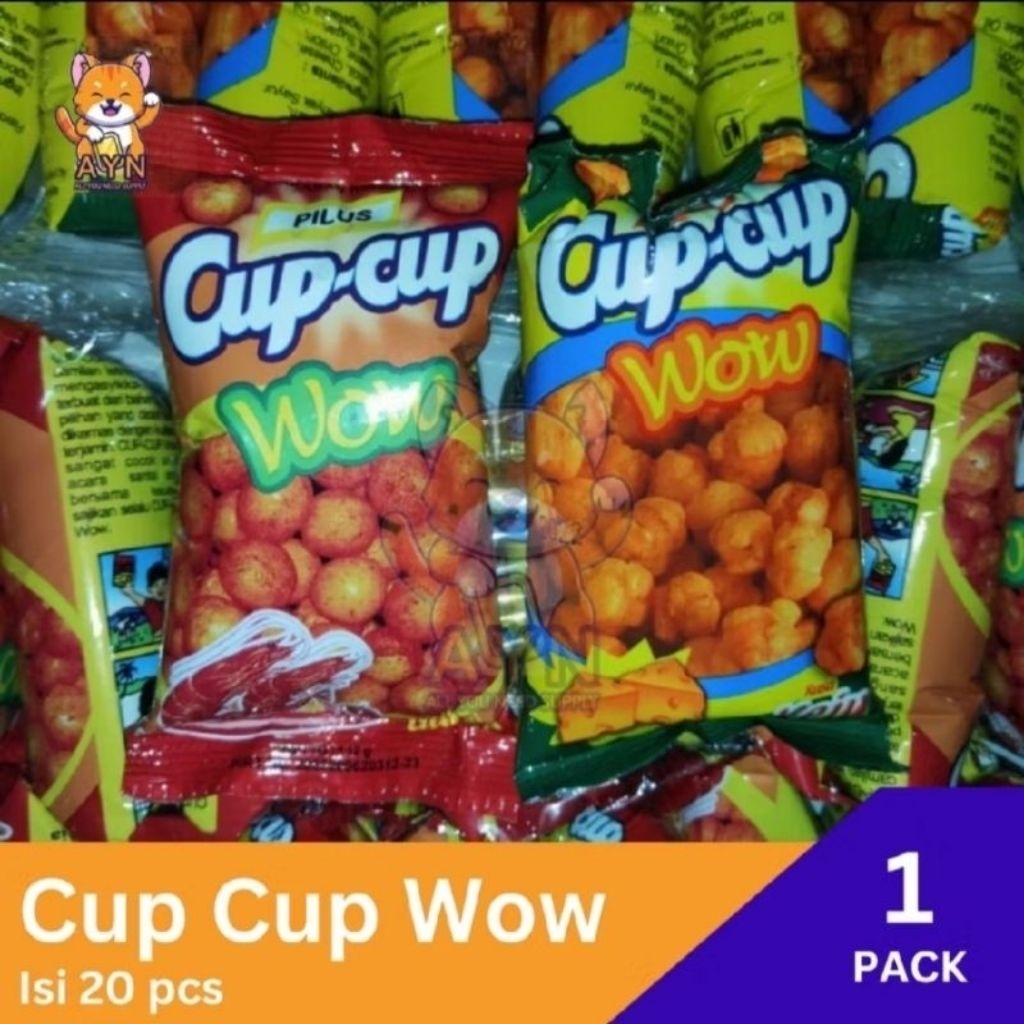CUP CUP WOW SNACK PILUS JADUL 1 RENCENG ISI 10PCS