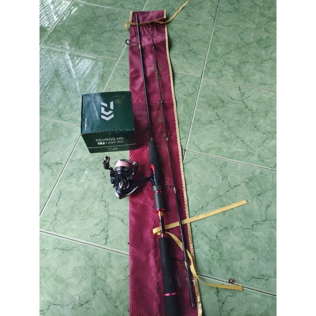 joran relix Nusantara cacing merah gen 2 662, rel daiwa revros hg lt 1000