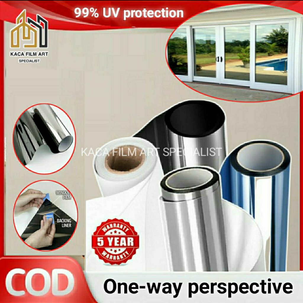 Stiker Kaca Film One Way Cermin Jendela Rumah