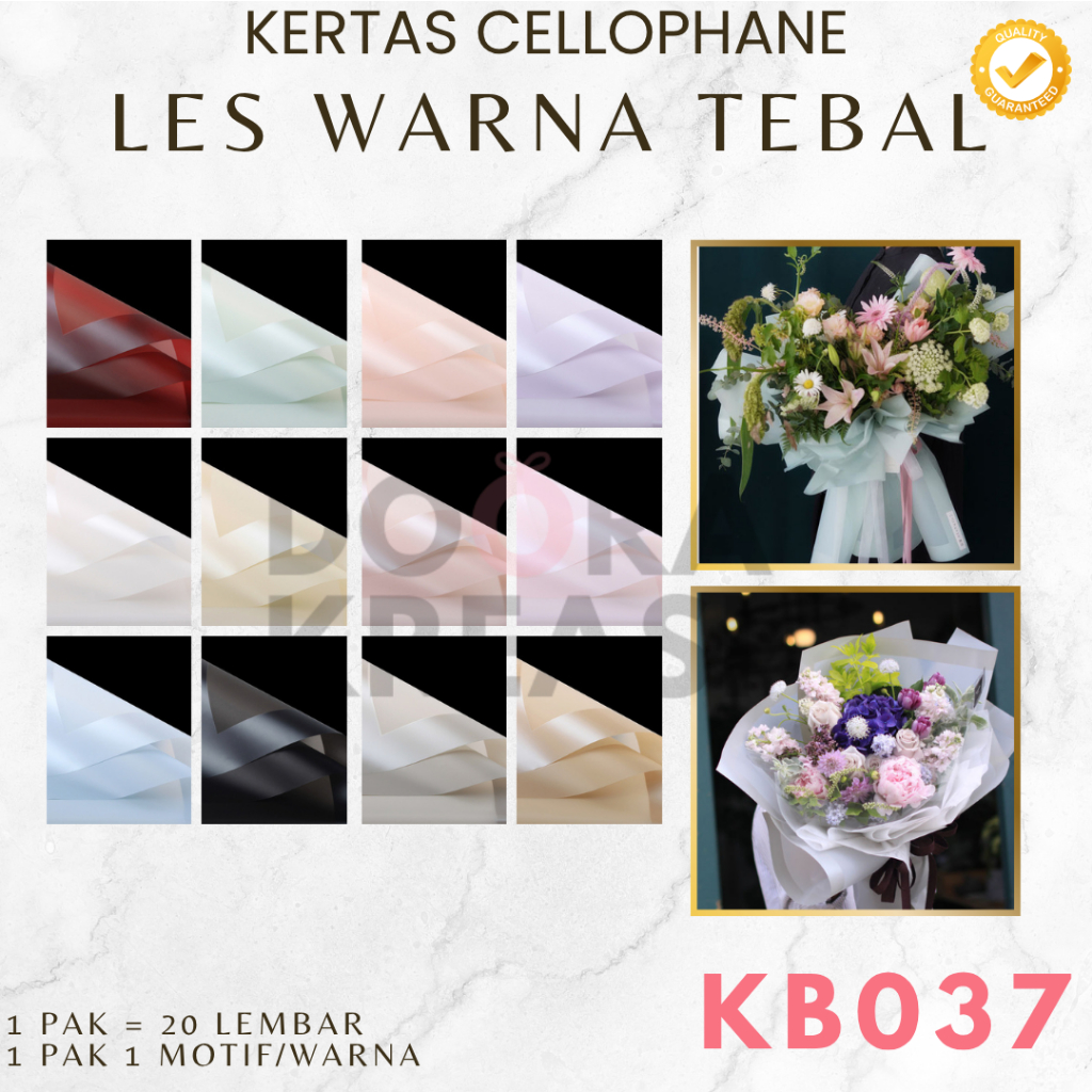 

Kertas Cellophane Buket Bunga Les Warna Tebal [Ecer]