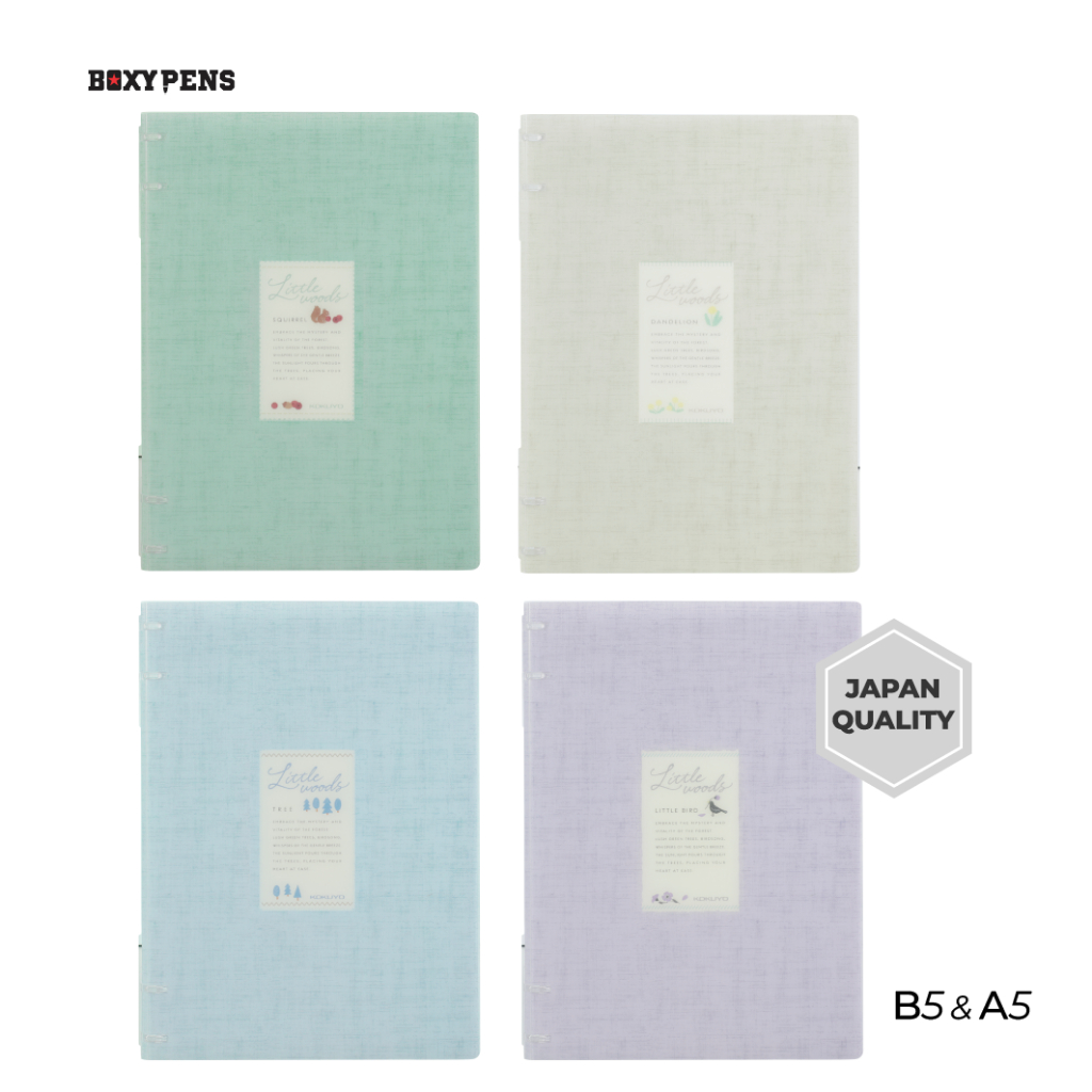 

Kokuyo Littlewoods Series Binder 4 Ring A5 B5 Buku Ring A4 Praktis WSG-RUNP8