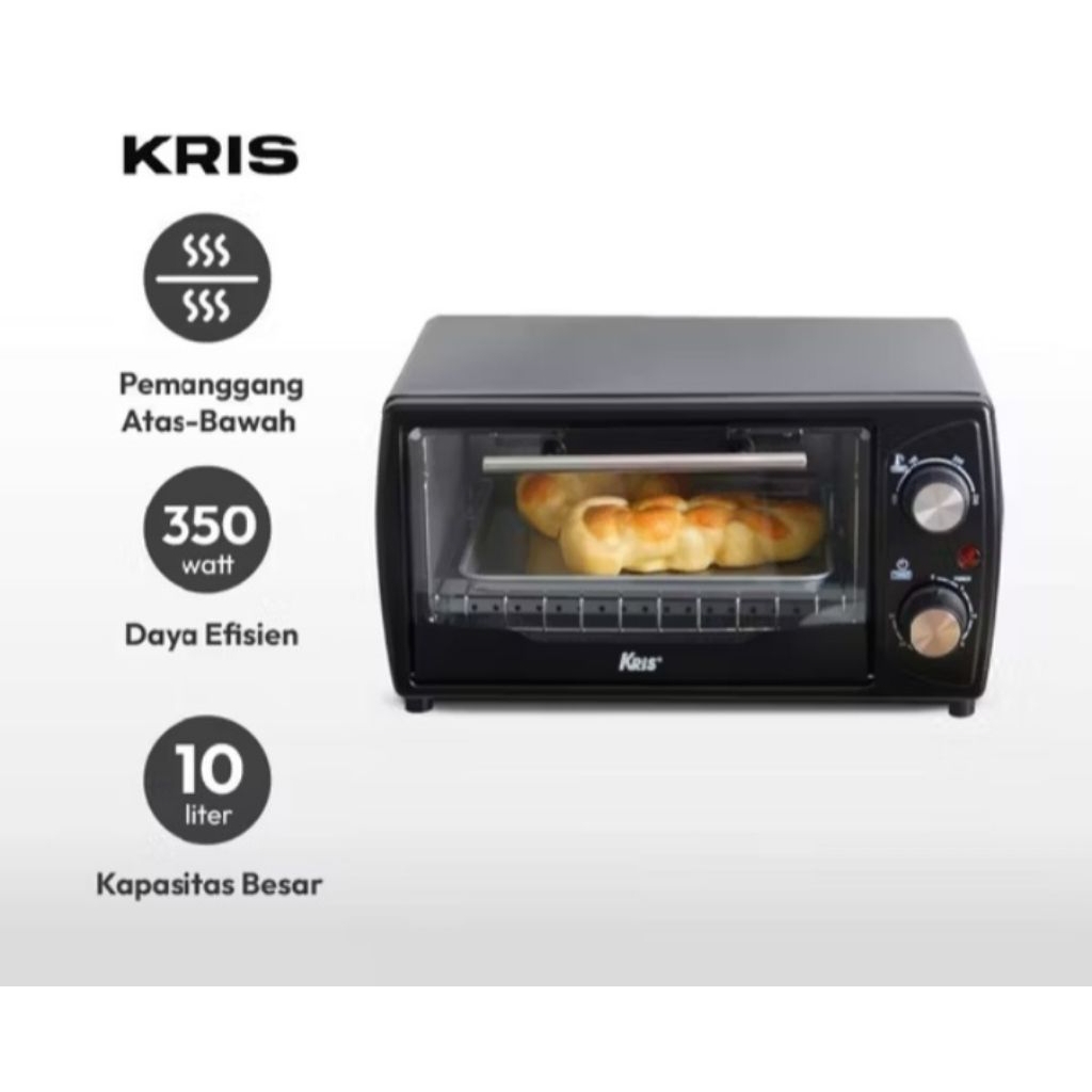 kris 10 liter oven toaster 350 watt second
