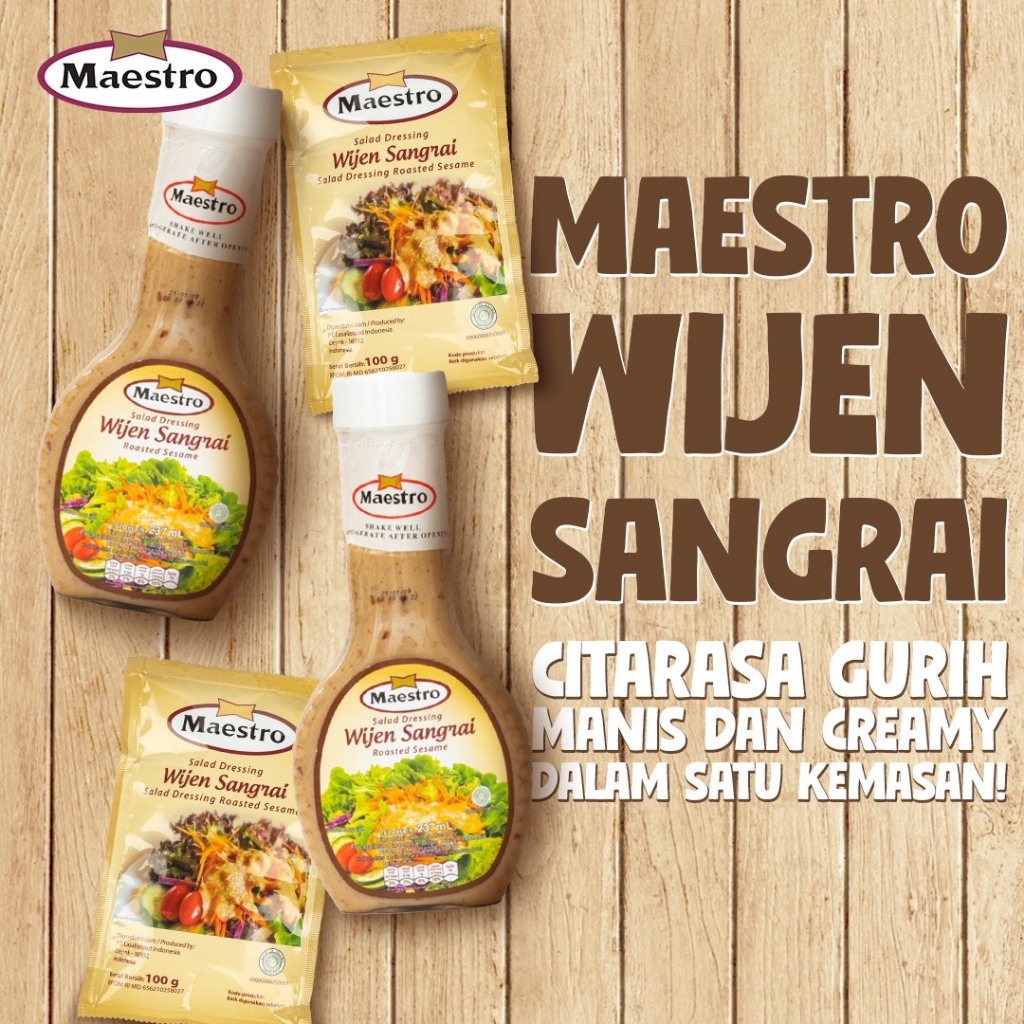 

Mayonaise Wijen Sangrai Maestro 237 ML