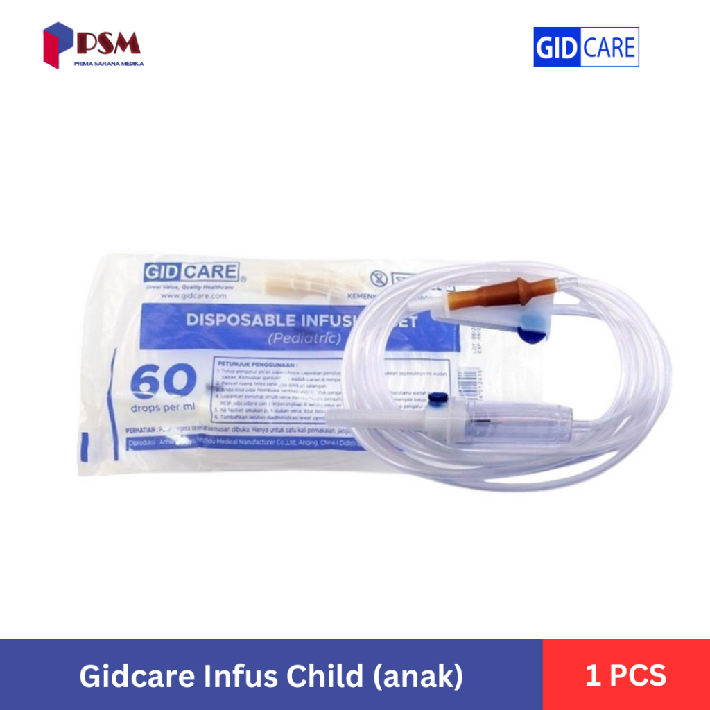GIDCARE Infusion Set Child Standart Type / Alat Selang Infus Set Anak Disposable