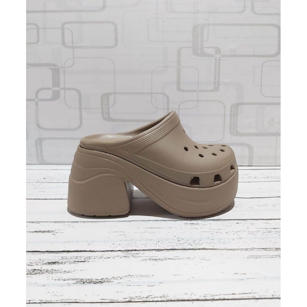 SANDAL CROCS SHIREN/CROCS WANITA/SANDAL CROCS WEDGE/TINGGI  INSOL -+8CM