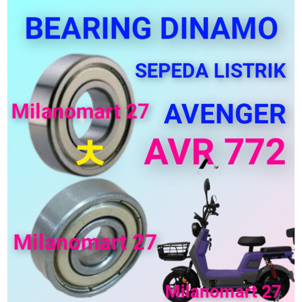 bearing roda dinamo Avenger AVR 772 laker laher  klahar roda belakang sepeda listrik AVENGER AVR 772