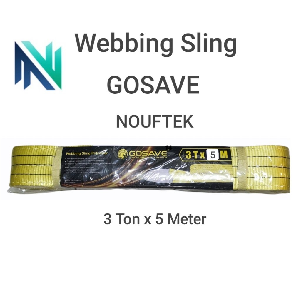 Webbing sling 3 ton x 5 meter Gosave