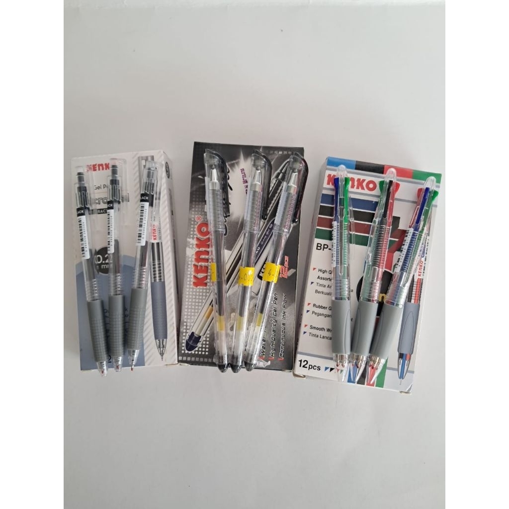 

Pulpen kenko easy gel 0.5mm / kenko BP-418 4in1 0.7mm / kenko micro gel 0.28mm pack (12pcs)