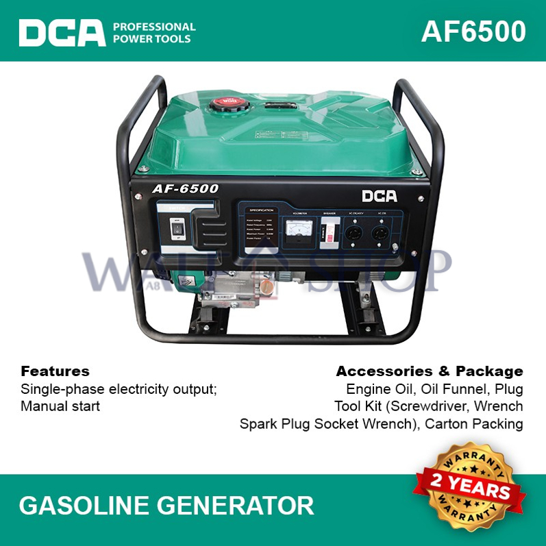 DCA AF6500 Gasoline Generator | Mesin GENSET 5000 Watt