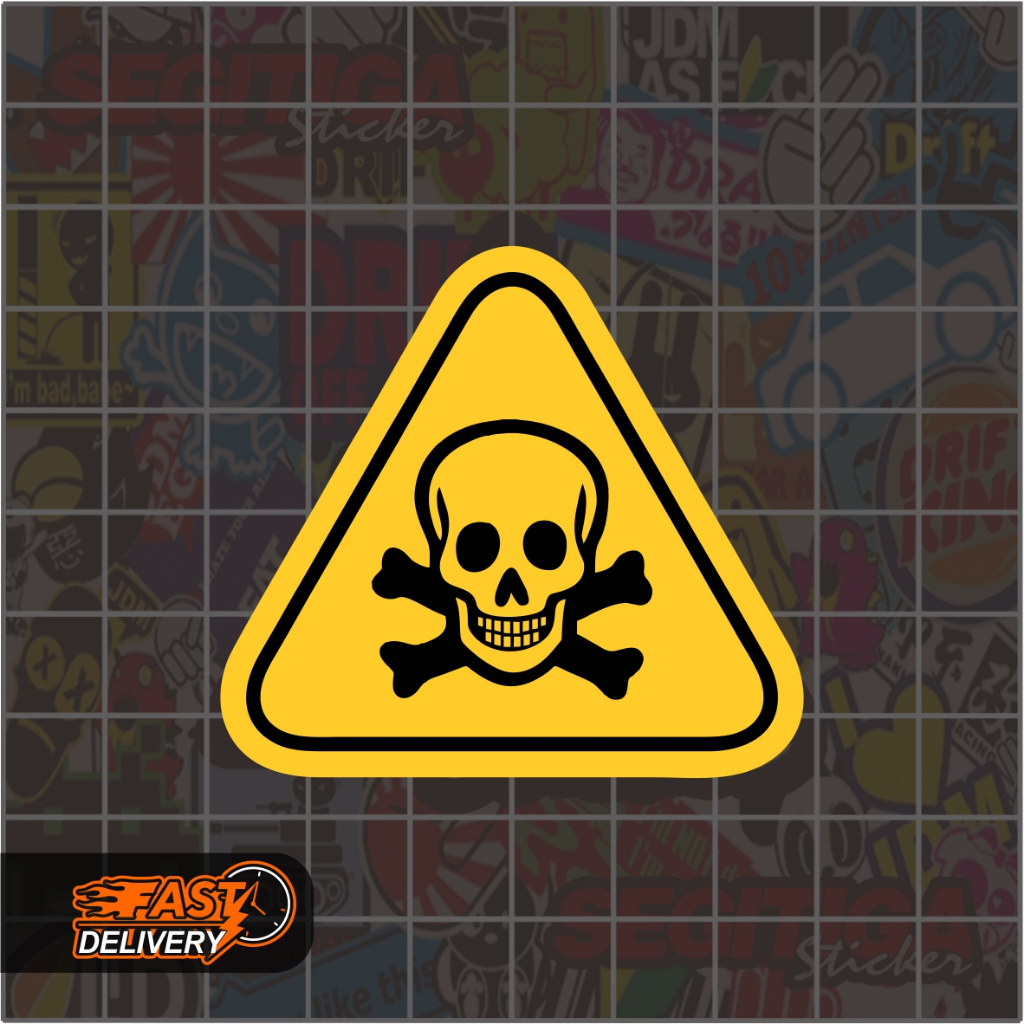

Sticker Warning Poison Racun Sign Ukuran 5.5 x 5 Cm