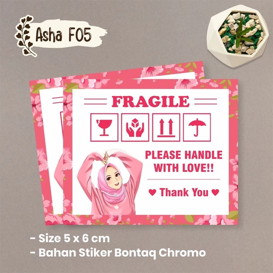 

STICKER FRAGILE READY STOCK MURAH - FRAGILE ANTI AIR - STIKER JANGAN DIBANTING LUCU ASHA F05