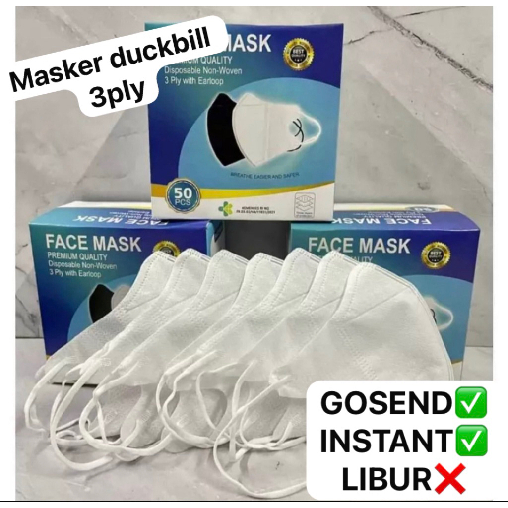 MASKER DUCKBILL TEBAL 3 ply || masker duckbill tebal 3 ply masker penutup mulut dan hidung masker ke