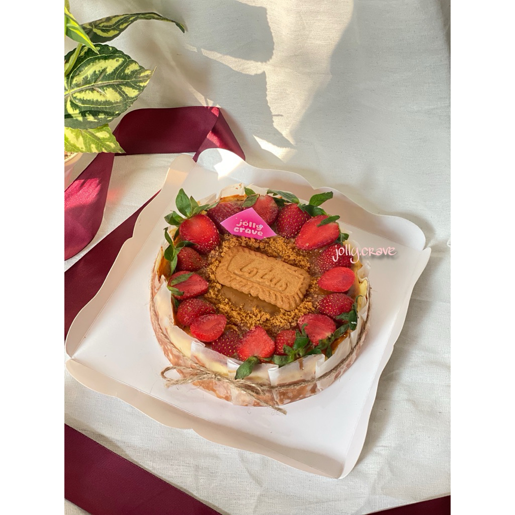 

(PO 1 Hari) Berry Lotus Basque Burnt Cheesecake Diameter 16cm (Premium Full Anchor)r