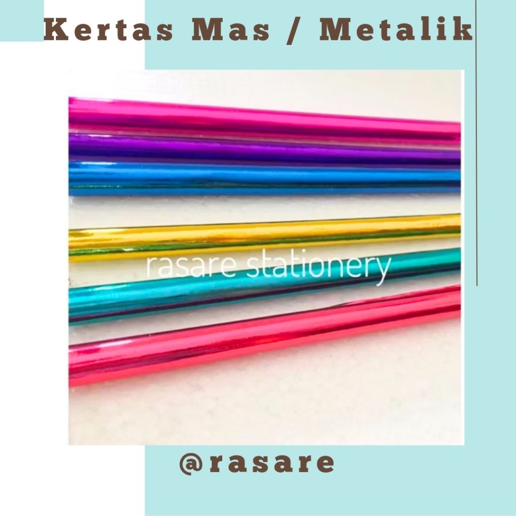 

KERTAS MAS / KERTAS METALIK 10 LEMBAR ( 1 GULUNG ISI 10 LEMBAR)