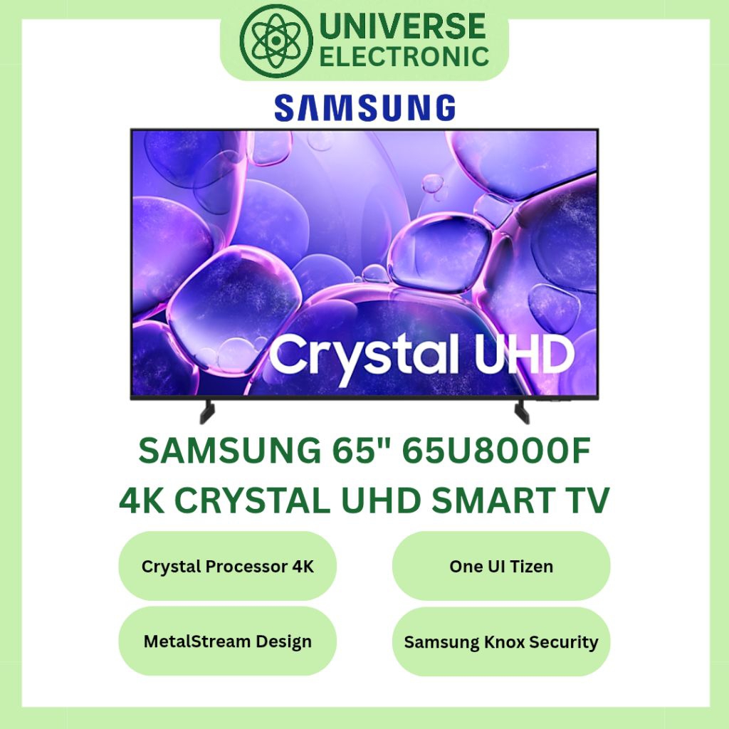 SAMSUNG 65U8000F 4K CRYSTAL UHD SMART TV 65 Inch
