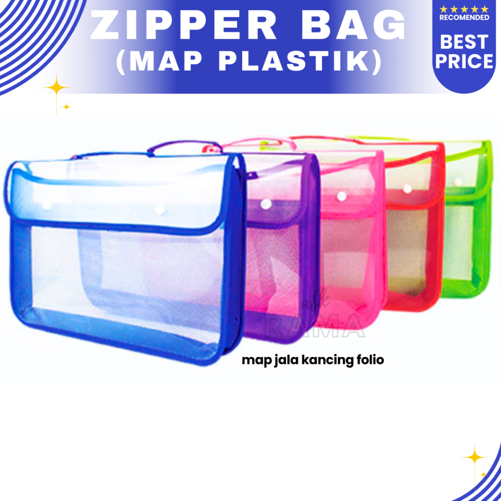 

Map Plastik Jala Kancing F4 - Tas Dokumen Kertas Alat Tulis Kantor Sekolah Jaring Folio